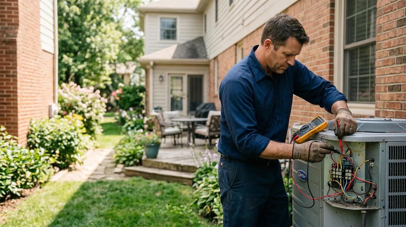 HVAC technician working near Cropsey, IL